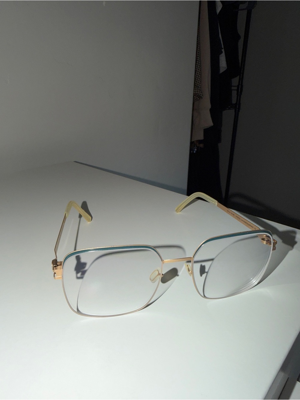MYKITA Gold Metal Square Glasses with Black Accents - Picture 3 of 6